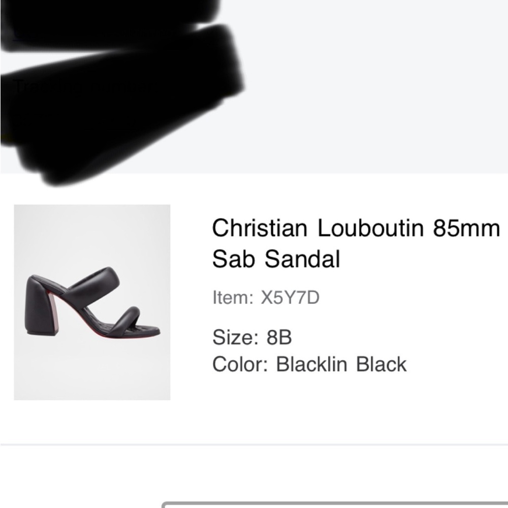 Christian Louboutin Black Sab Sandals